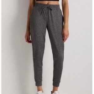 Quince Flowknit Mid-Rise Joggers Heather Grey Size XL
